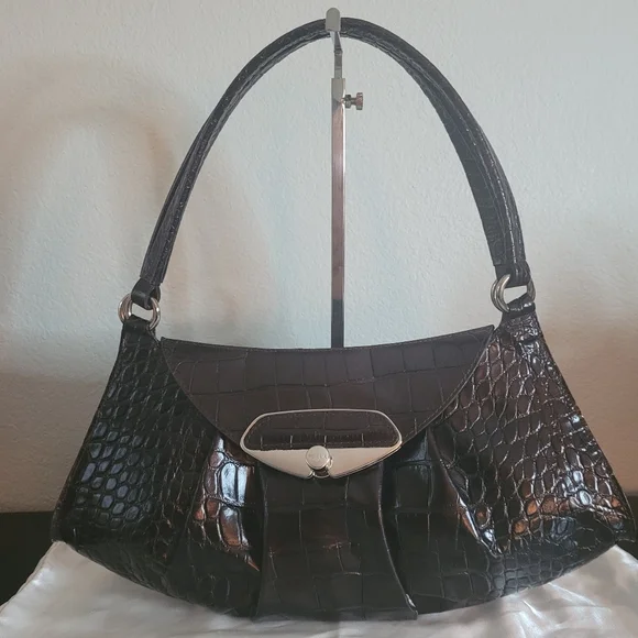 FURLA BRERA CROC SHOULDER BAG - Picture 2 of 13